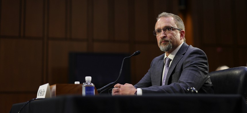 Peiter “Mudge” Zatko, former head of security at Twitter, testifies before the Senate Judiciary Committee September 13, 2022. Zatko will rejoin DARPA as it's CIO.